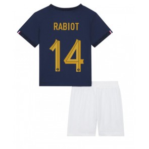 Francja Adrien Rabiot #14 Koszulka Podstawowych Dziecięca MŚ 2022 Krótki Rękaw (+ Krótkie spodenki)